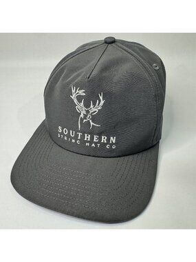 Southern String Hat Co Deer Buck Gray Snapback Adjustable Outdoor Cap One Size